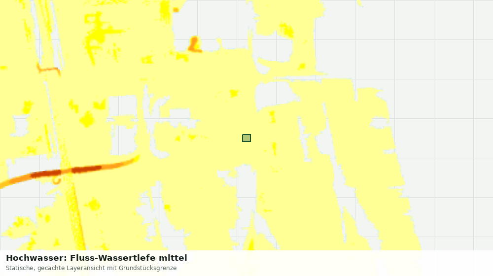 Statische Kartenansicht: Hochwasser: Fluss-Wassertiefe mittel