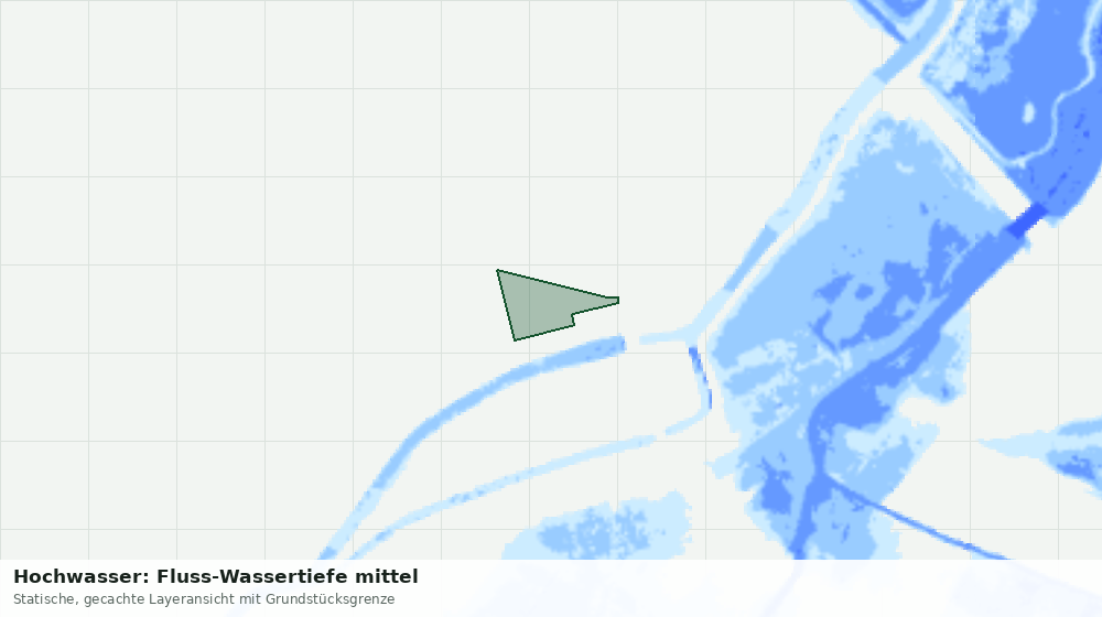 Statische Kartenansicht: Hochwasser: Fluss-Wassertiefe mittel