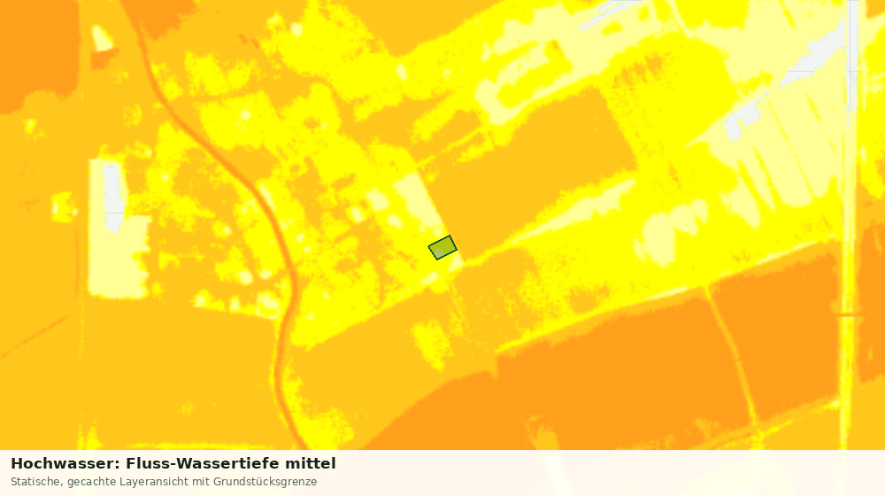 Statische Kartenansicht: Hochwasser: Fluss-Wassertiefe mittel