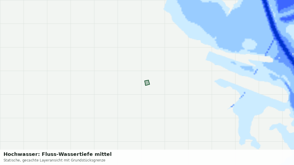 Statische Kartenansicht: Hochwasser: Fluss-Wassertiefe mittel