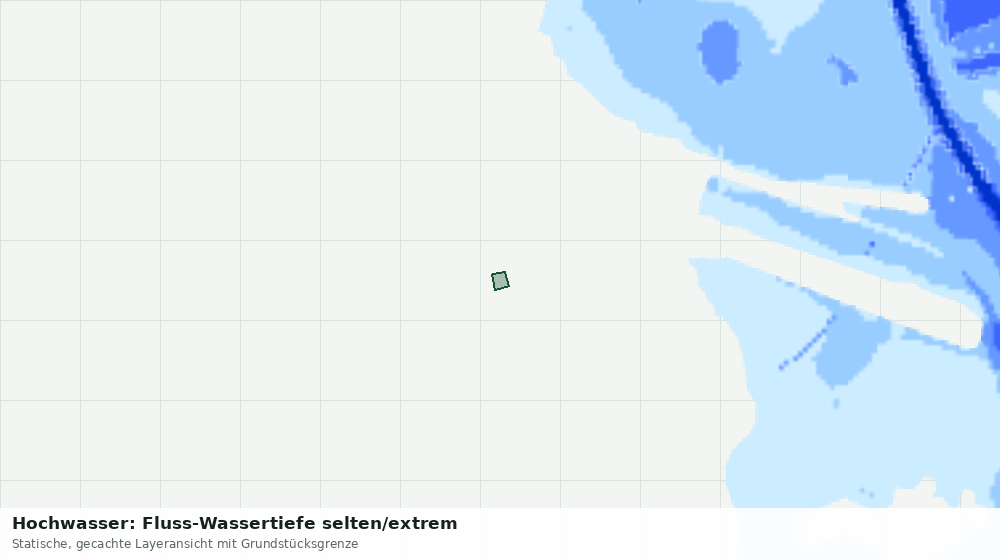 Statische Kartenansicht: Hochwasser: Fluss-Wassertiefe selten/extrem