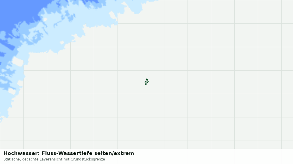 Statische Kartenansicht: Hochwasser: Fluss-Wassertiefe selten/extrem