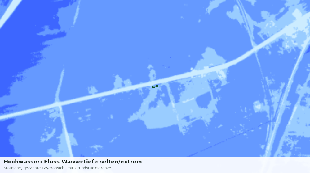 Statische Kartenansicht: Hochwasser: Fluss-Wassertiefe selten/extrem
