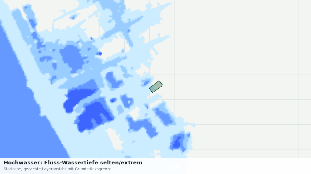 Statische Kartenansicht: Hochwasser: Fluss-Wassertiefe selten/extrem