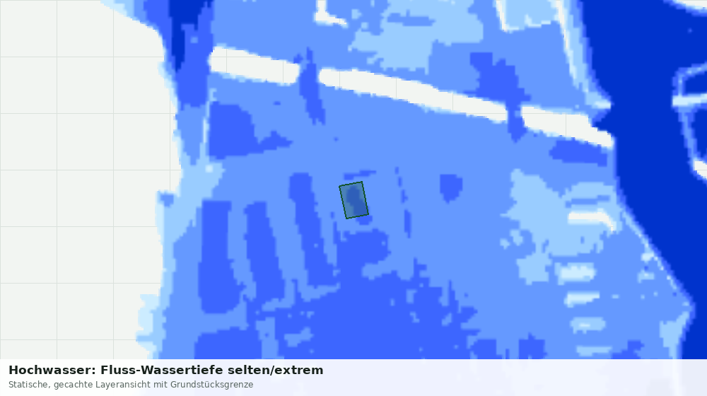 Statische Kartenansicht: Hochwasser: Fluss-Wassertiefe selten/extrem