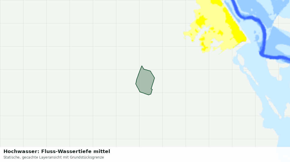 Statische Kartenansicht: Hochwasser: Fluss-Wassertiefe mittel