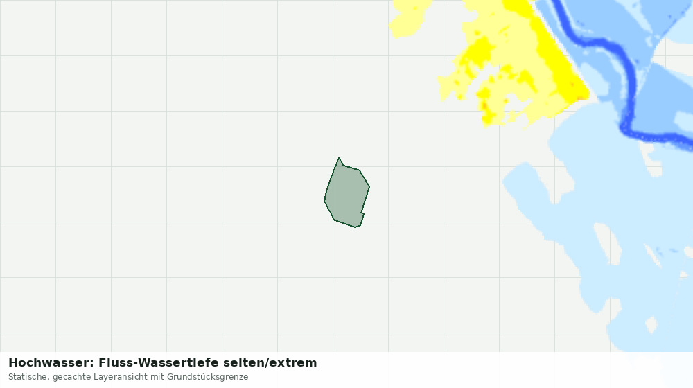 Statische Kartenansicht: Hochwasser: Fluss-Wassertiefe selten/extrem