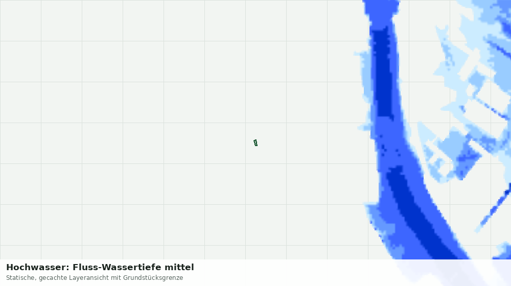 Statische Kartenansicht: Hochwasser: Fluss-Wassertiefe mittel