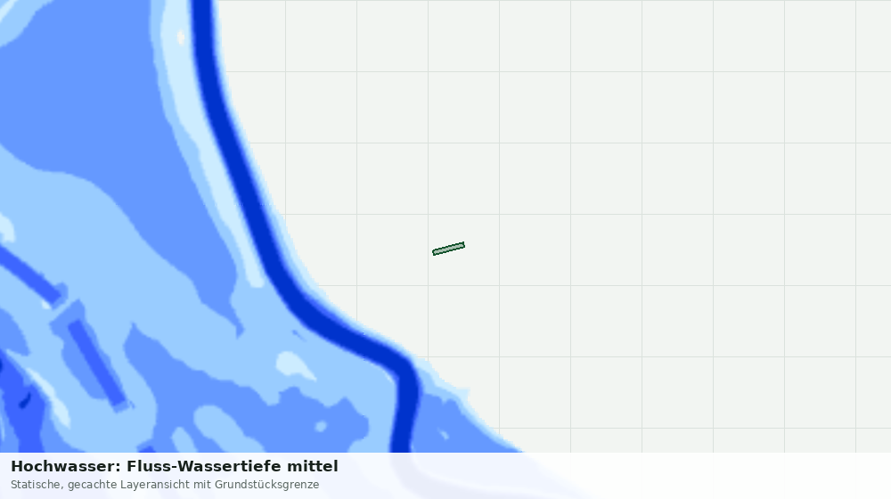 Statische Kartenansicht: Hochwasser: Fluss-Wassertiefe mittel