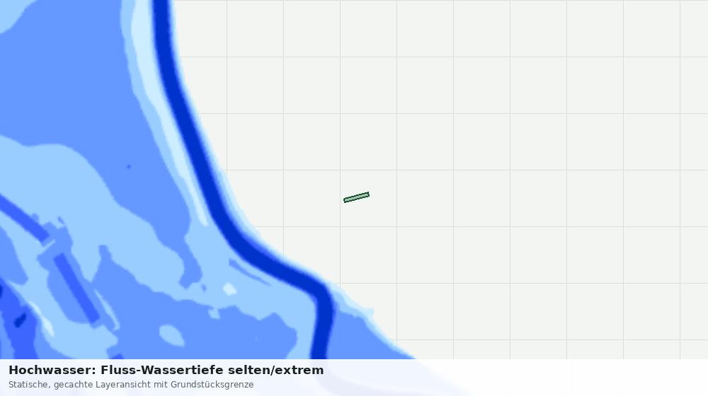 Statische Kartenansicht: Hochwasser: Fluss-Wassertiefe selten/extrem