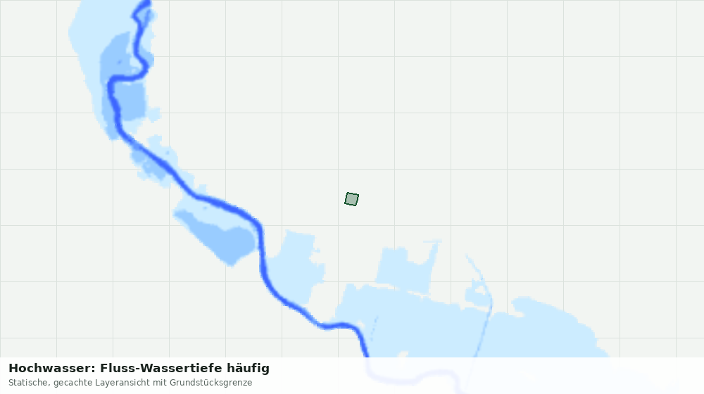 Statische Kartenansicht: Hochwasser: Fluss-Wassertiefe häufig