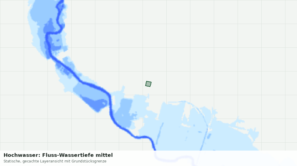 Statische Kartenansicht: Hochwasser: Fluss-Wassertiefe mittel