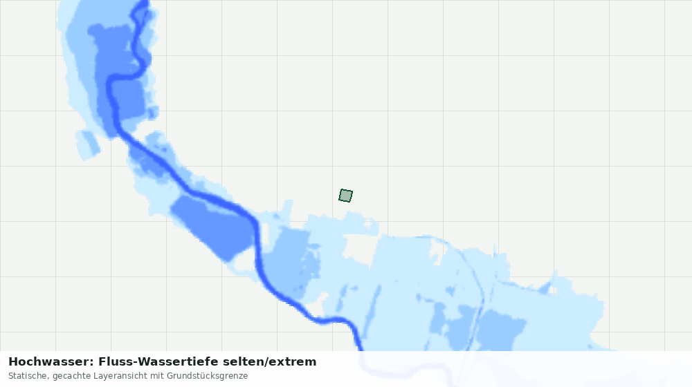 Statische Kartenansicht: Hochwasser: Fluss-Wassertiefe selten/extrem