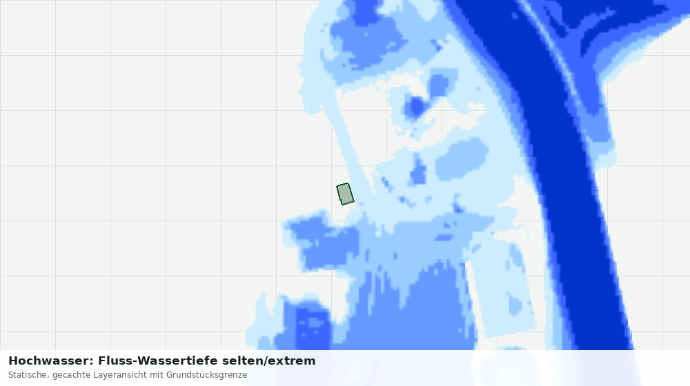Statische Kartenansicht: Hochwasser: Fluss-Wassertiefe selten/extrem