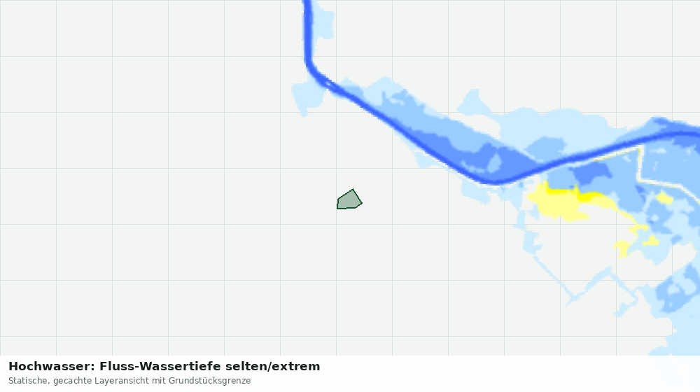 Statische Kartenansicht: Hochwasser: Fluss-Wassertiefe selten/extrem