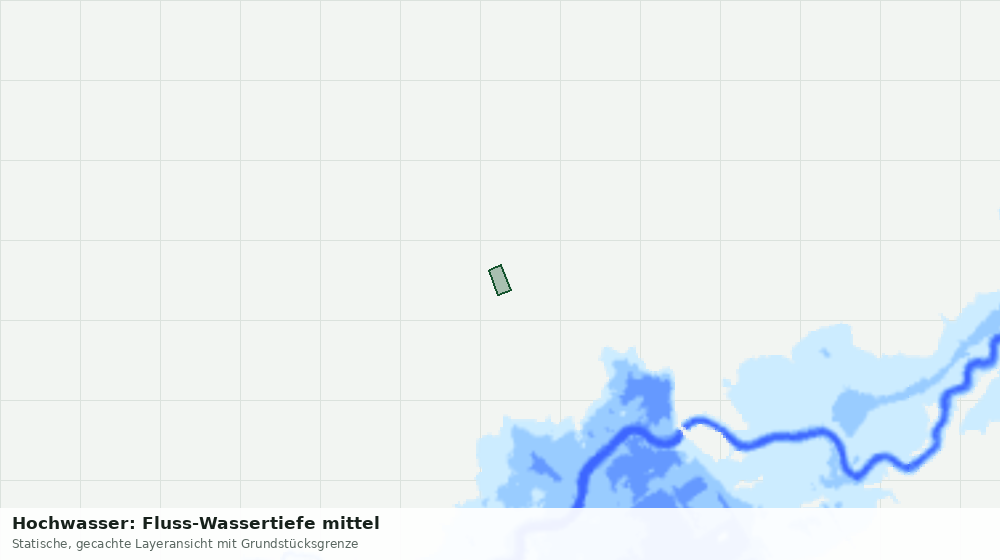 Statische Kartenansicht: Hochwasser: Fluss-Wassertiefe mittel