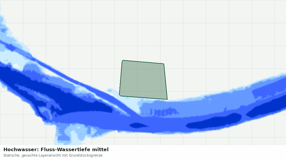 Statische Kartenansicht: Hochwasser: Fluss-Wassertiefe mittel