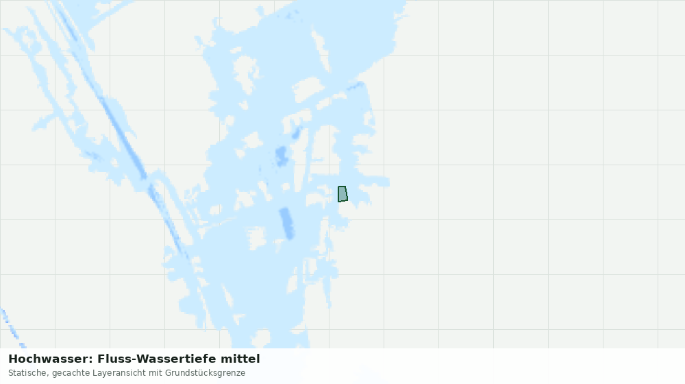 Statische Kartenansicht: Hochwasser: Fluss-Wassertiefe mittel