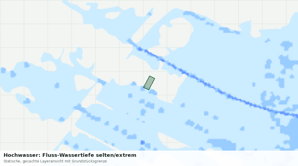 Statische Kartenansicht: Hochwasser: Fluss-Wassertiefe selten/extrem