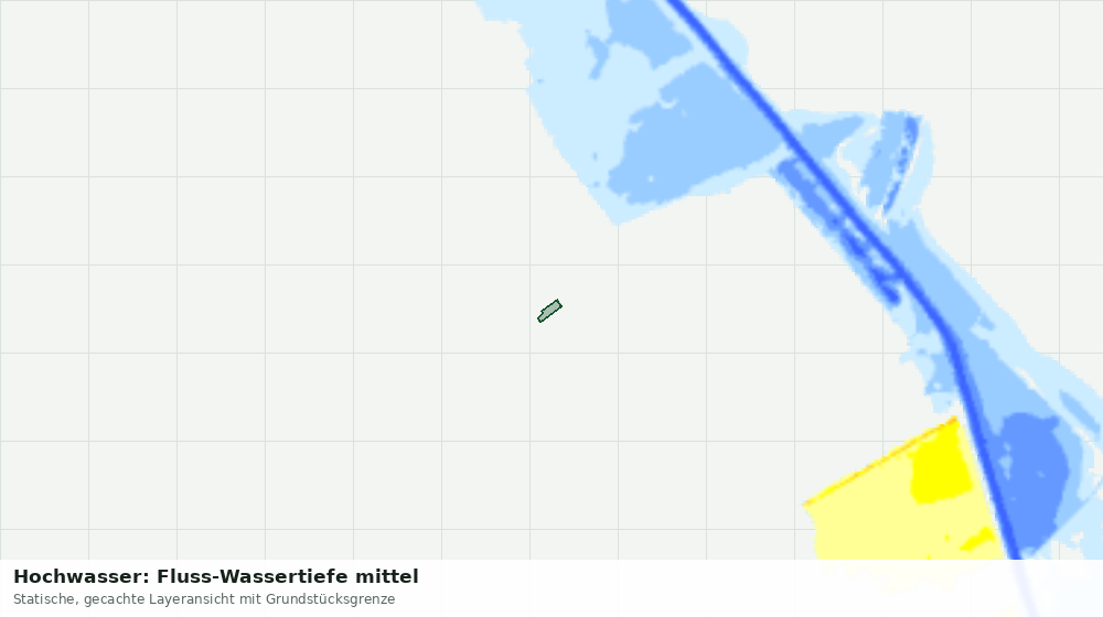 Statische Kartenansicht: Hochwasser: Fluss-Wassertiefe mittel