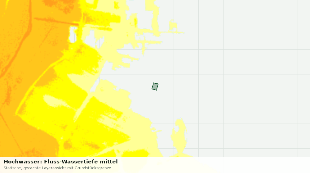 Statische Kartenansicht: Hochwasser: Fluss-Wassertiefe mittel