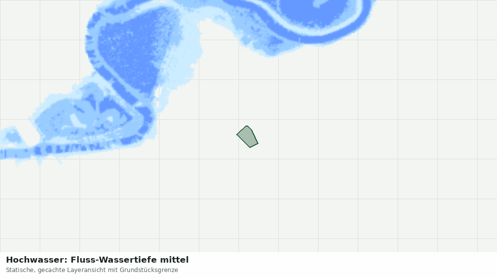 Statische Kartenansicht: Hochwasser: Fluss-Wassertiefe mittel