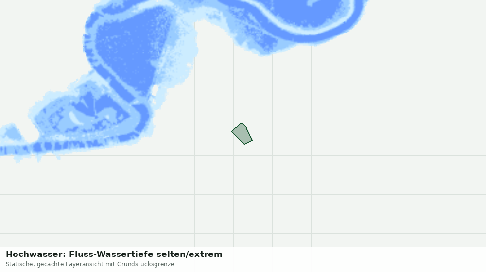 Statische Kartenansicht: Hochwasser: Fluss-Wassertiefe selten/extrem