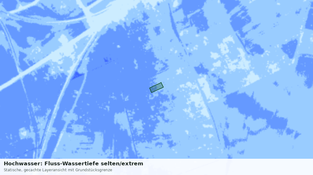 Statische Kartenansicht: Hochwasser: Fluss-Wassertiefe selten/extrem