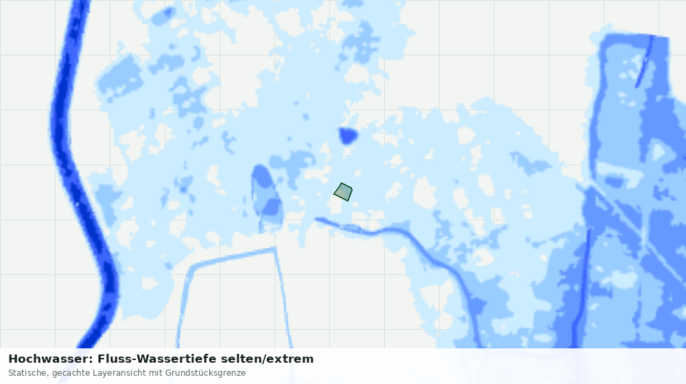 Statische Kartenansicht: Hochwasser: Fluss-Wassertiefe selten/extrem
