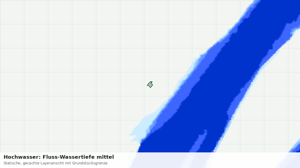 Statische Kartenansicht: Hochwasser: Fluss-Wassertiefe mittel