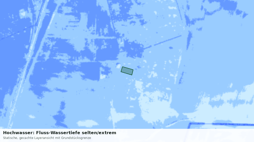 Statische Kartenansicht: Hochwasser: Fluss-Wassertiefe selten/extrem