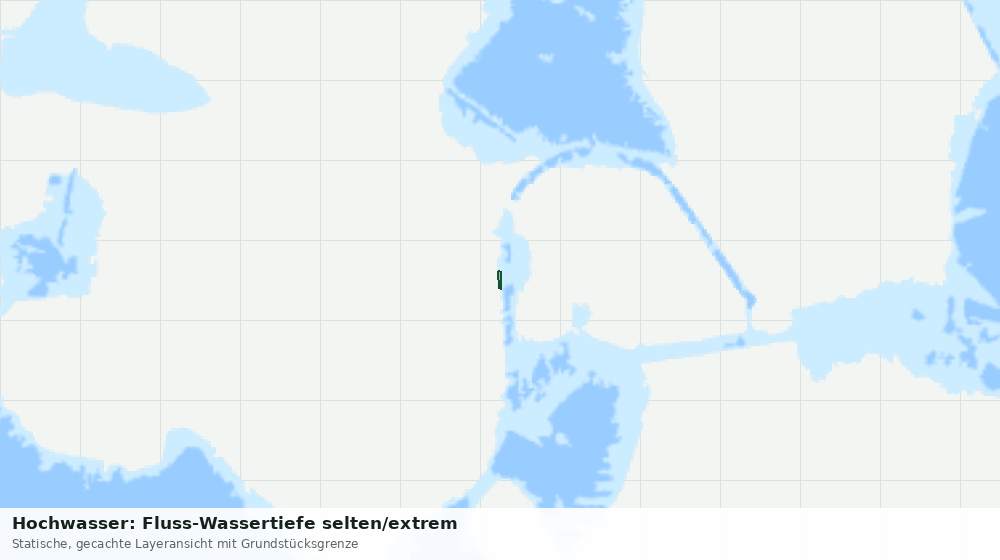 Statische Kartenansicht: Hochwasser: Fluss-Wassertiefe selten/extrem