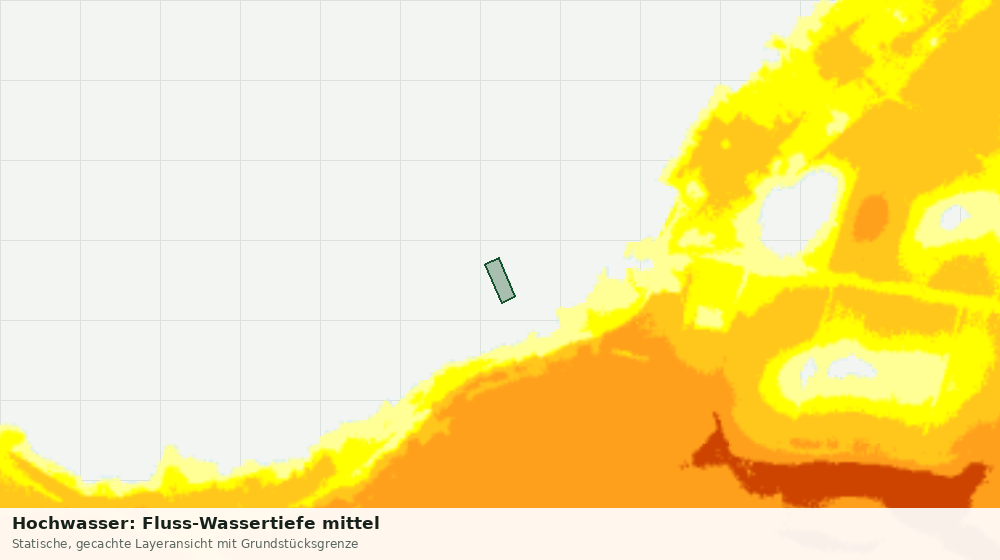 Statische Kartenansicht: Hochwasser: Fluss-Wassertiefe mittel