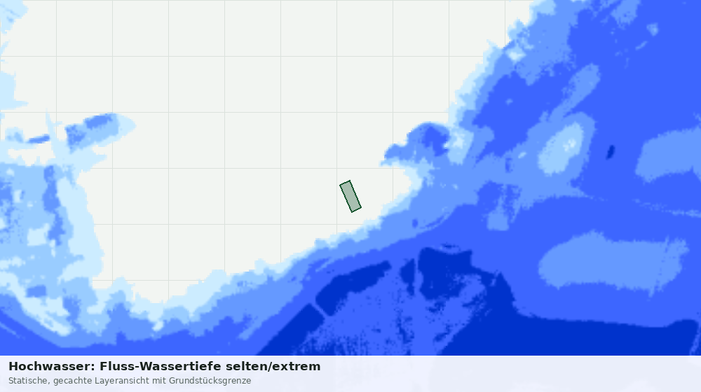 Statische Kartenansicht: Hochwasser: Fluss-Wassertiefe selten/extrem