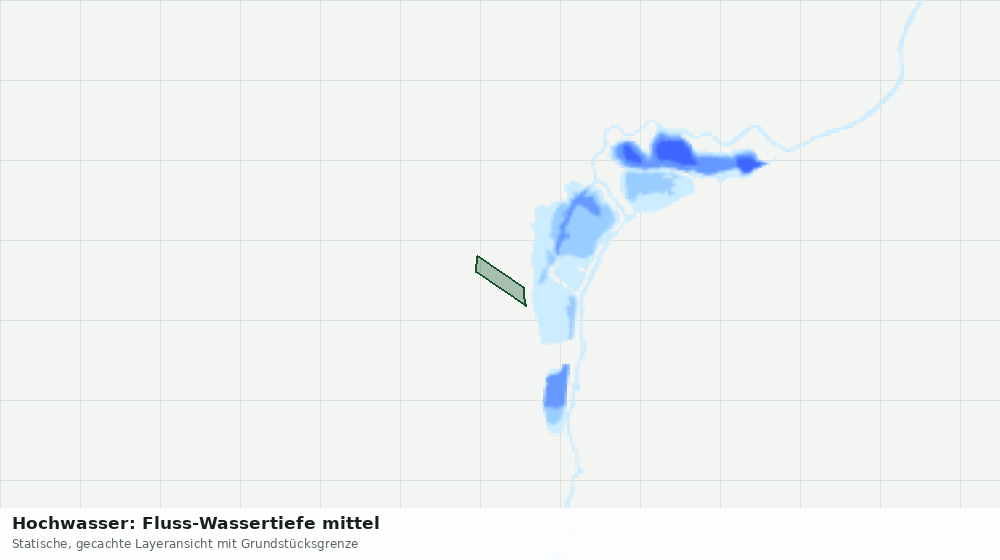 Statische Kartenansicht: Hochwasser: Fluss-Wassertiefe mittel