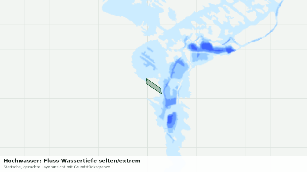 Statische Kartenansicht: Hochwasser: Fluss-Wassertiefe selten/extrem