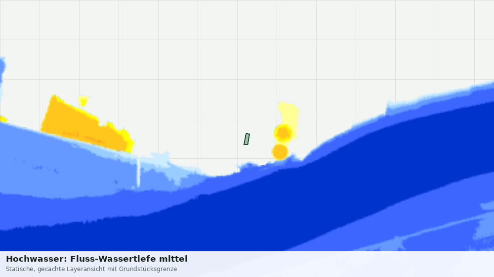 Statische Kartenansicht: Hochwasser: Fluss-Wassertiefe mittel