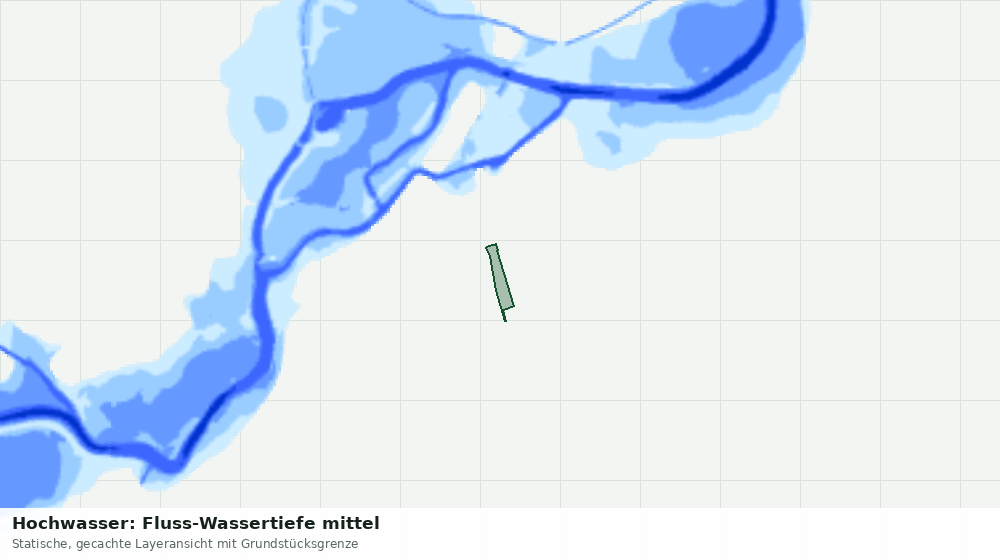 Statische Kartenansicht: Hochwasser: Fluss-Wassertiefe mittel
