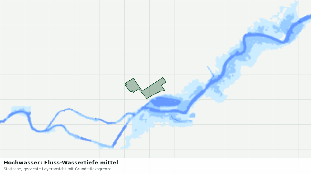 Statische Kartenansicht: Hochwasser: Fluss-Wassertiefe mittel