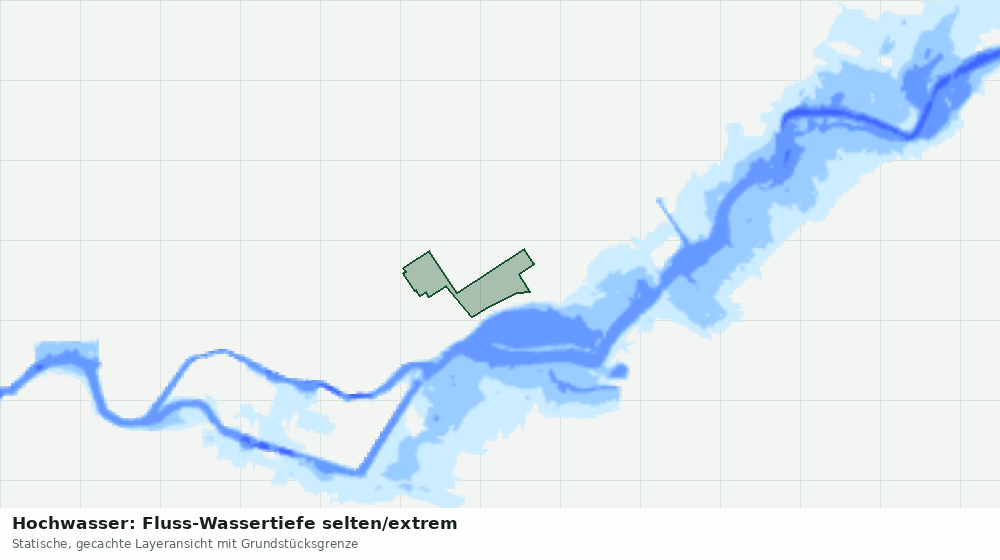 Statische Kartenansicht: Hochwasser: Fluss-Wassertiefe selten/extrem