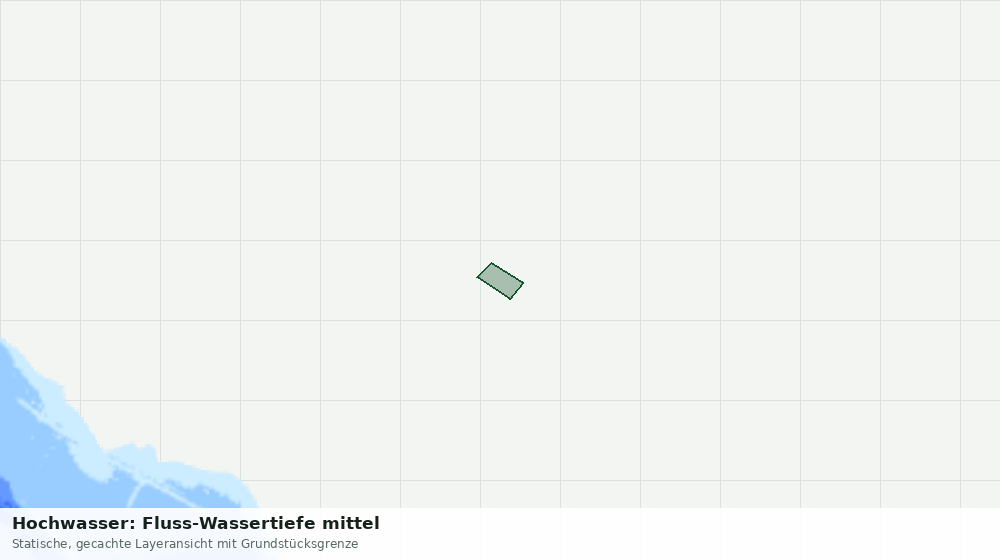 Statische Kartenansicht: Hochwasser: Fluss-Wassertiefe mittel