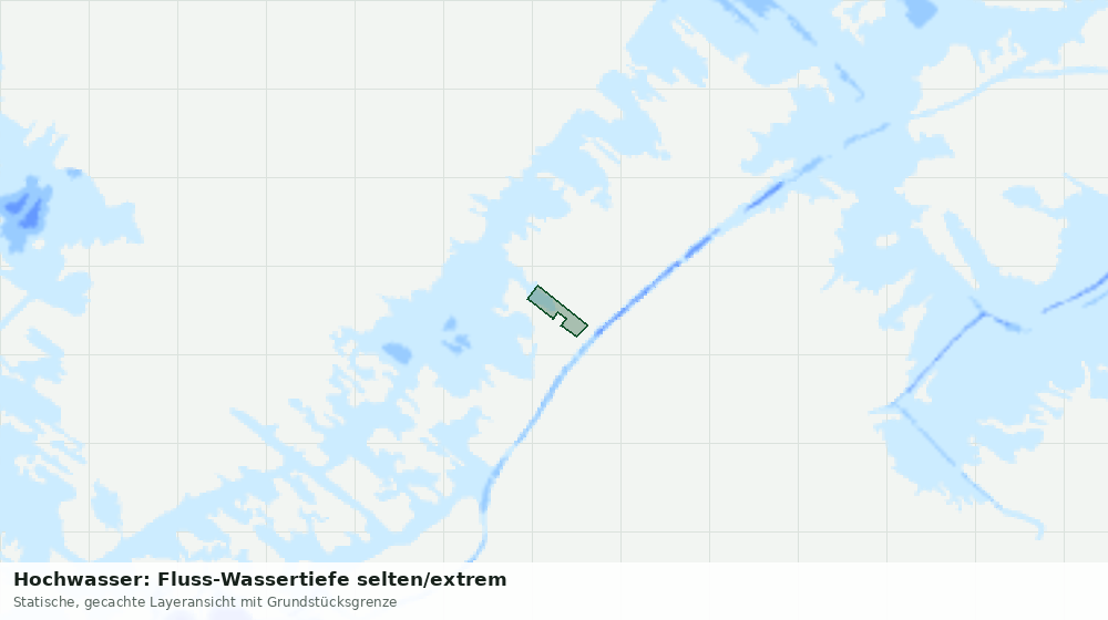 Statische Kartenansicht: Hochwasser: Fluss-Wassertiefe selten/extrem