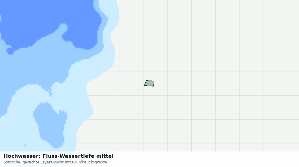 Statische Kartenansicht: Hochwasser: Fluss-Wassertiefe mittel