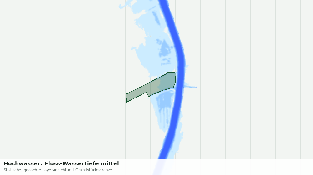 Statische Kartenansicht: Hochwasser: Fluss-Wassertiefe mittel