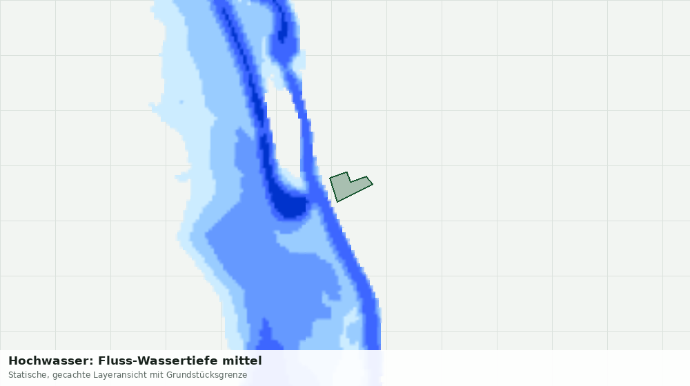 Statische Kartenansicht: Hochwasser: Fluss-Wassertiefe mittel