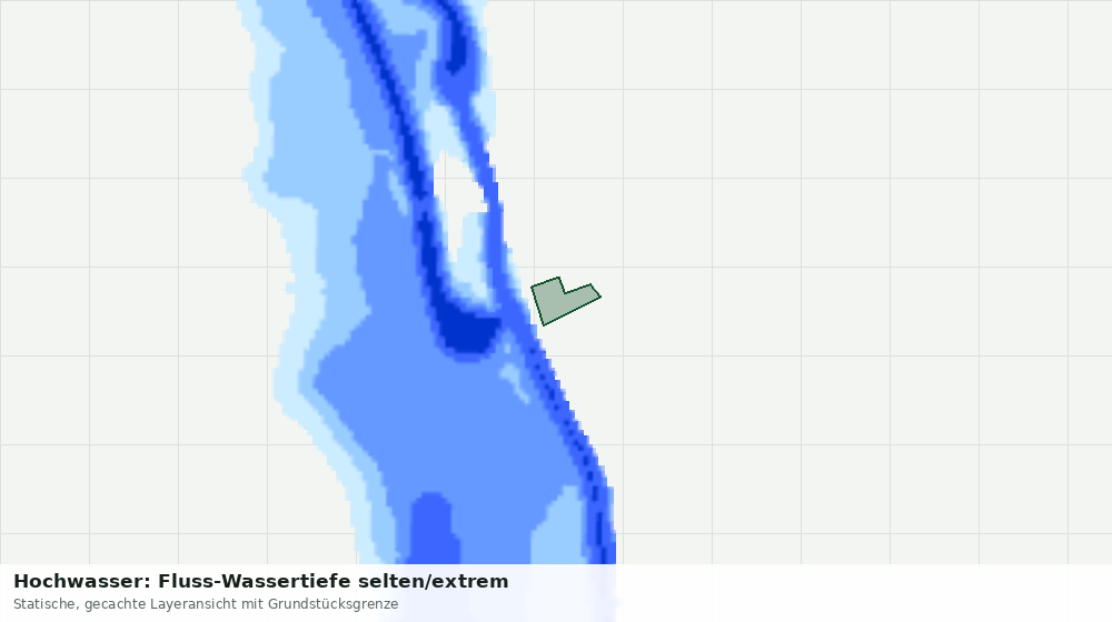 Statische Kartenansicht: Hochwasser: Fluss-Wassertiefe selten/extrem