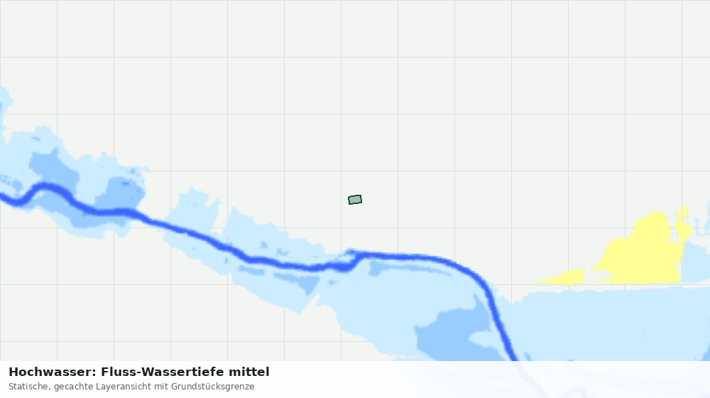 Statische Kartenansicht: Hochwasser: Fluss-Wassertiefe mittel