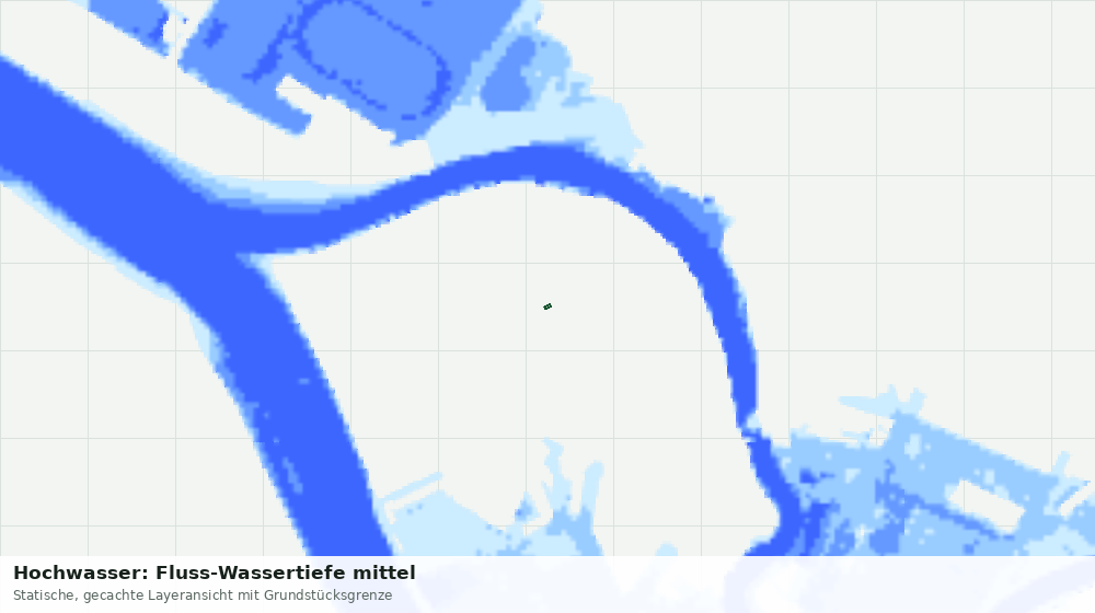 Statische Kartenansicht: Hochwasser: Fluss-Wassertiefe mittel