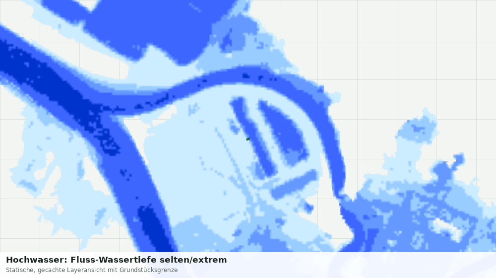 Statische Kartenansicht: Hochwasser: Fluss-Wassertiefe selten/extrem