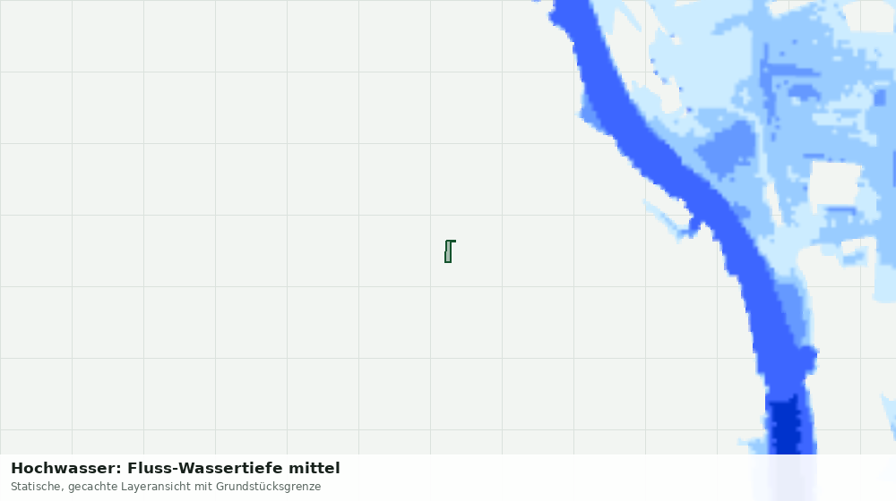 Statische Kartenansicht: Hochwasser: Fluss-Wassertiefe mittel